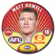 AFL 2026 GOLD COAST SUNS Football Club - ROWELL, Matt