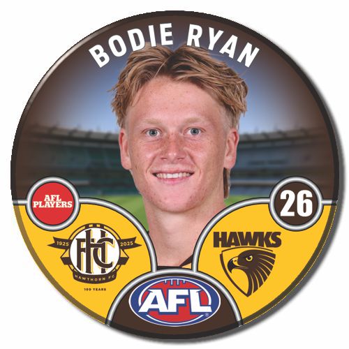 2025 AFL Hawthorn Football Club - RYAN, Bodie