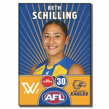 AFLW S10 WEST COAST EAGLES - SCHILLING, Bethany