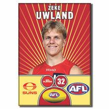 AFL 2026 GOLD COAST SUNS Football Club - UWLAND, Zeke