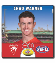 2024 AFL Sydney Swans Football Club - WARNER, Chad