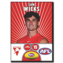 AFL 2026 SYDNEY SWANS Football Club - WICKS, Sam