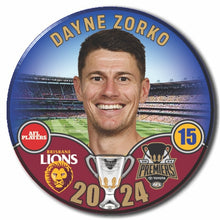 2024 AFL PREMIERS - BRISBANE LIONS - ZORKO, Dayne