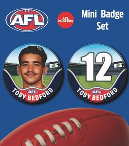 2021 AFL Melbourne Mini Player Badge Set - BEDFORD, Toby