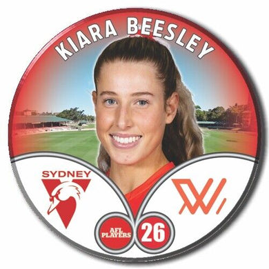 2023 AFLW S7 Sydney Swans Player Badge - BEESLEY, Kiara