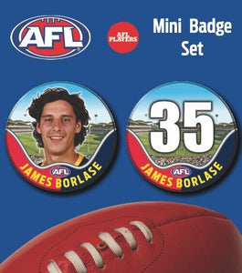 2021 AFL Adelaide Mini Player Badge Set - BORLASE, James