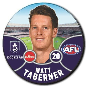 2021 AFL Fremantle Dockers Player Badge - TABERNER, Matt
