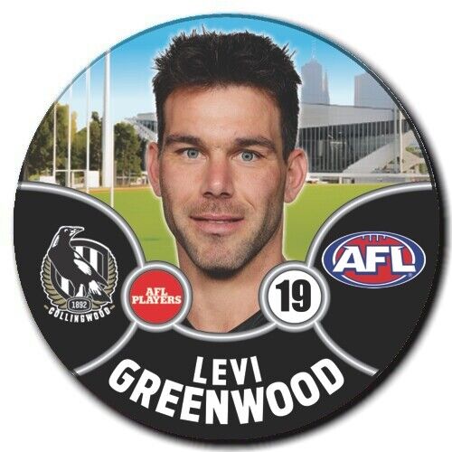 2021 AFL Collingwood Player Badge - GREENWOOD, Levi
