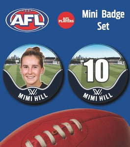 2021 AFLW Carlton Mini Player Badge Set - HILL, Mimi