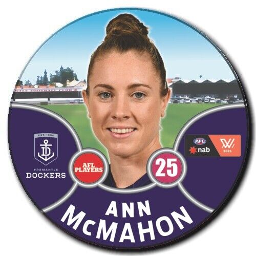 2021 AFLW Fremantle Player Badge - McMAHON, Ann