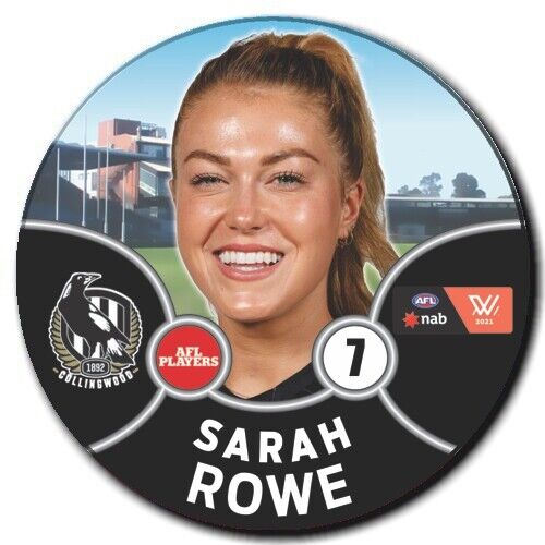 2021 AFLW Collingwood Player Badge - ROWE, Sarah