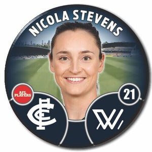 2022 AFLW Carlton Player Badge - STEVENS, Nicola