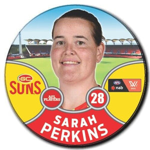 2021 AFLW Gold Coast Suns Player Badge PERKINS, Sarah