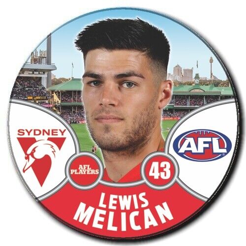 2021 AFL Sydney Swans Player Badge - MELICAN, Lewis
