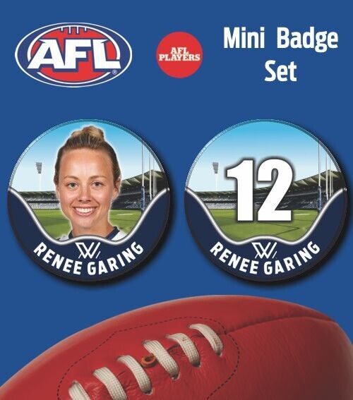 2021 AFLW Geelong Mini Player Badge Set - GARING, Renee