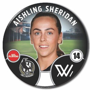 2022 AFLW Collingwood Player Badge - SHERIDAN, Aishling
