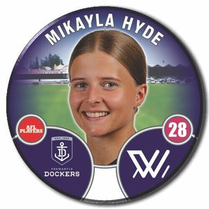 2022 AFLW Fremantle Player Badge - HYDE, Mikayla