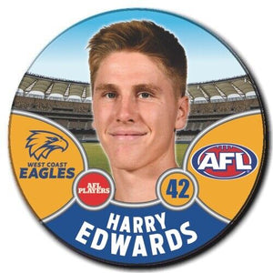 2021 AFL West Coast Eagles Player Badge - EDWARDS, Harry
