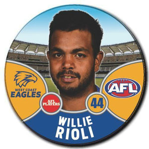 2021 AFL West Coast Eagles Player Badge - RIOLI, Willie