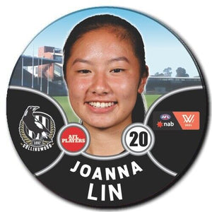 2021 AFLW Collingwood Player Badge - LIN, Joanna