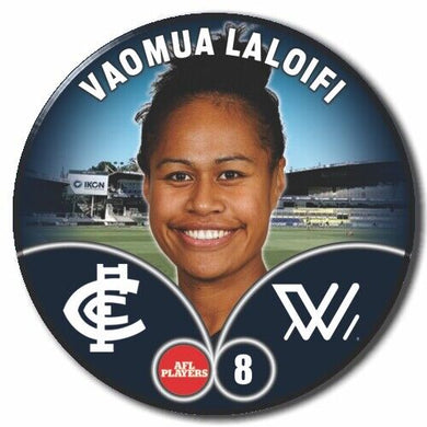 2023 AFLW S7 Carlton Player Badge - LALOIFI, Vaomua