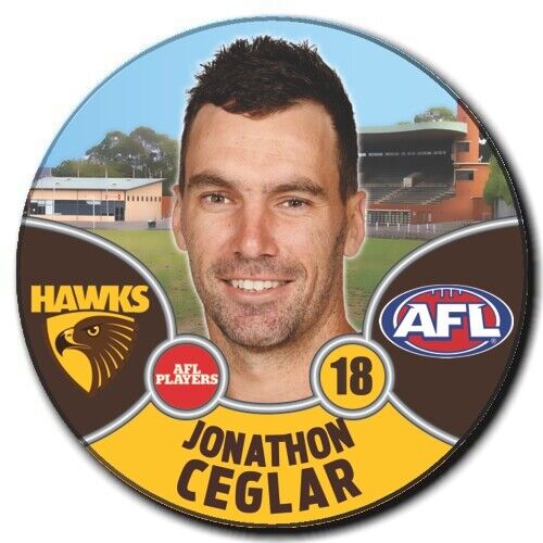2021 AFL Hawthorn Player Badge - CEGLAR, Jonathon