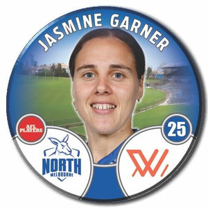 2022 AFLW North Melbourne Player Badge - GARNER, Jasmine