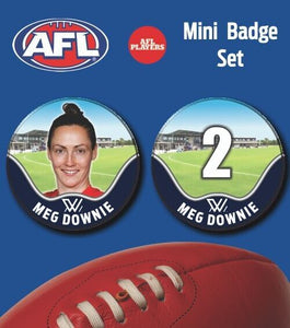 2021 AFLW Melbourne Mini Player Badge Set - DOWNIE, Meg