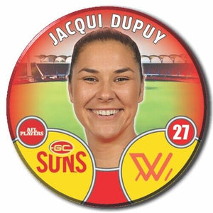 2022 AFLW Gold Coast Player Badge - DUPUY, Jacqui