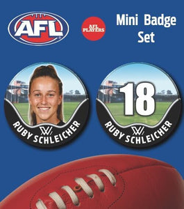 2021 AFLW Collingwood Mini Player Badge Set - SCHLEICHER, Ruby