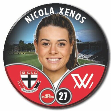 2023 AFLW S7 St Kilda Player Badge - XENOS, Nicola