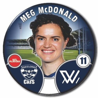 2022 AFLW Geelong Player Badge - McDONALD, Meg