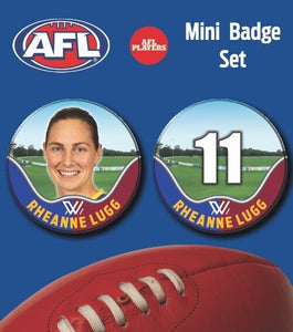 2021 AFLW Brisbane Mini Player Badge Set - LUGG, Rheanne