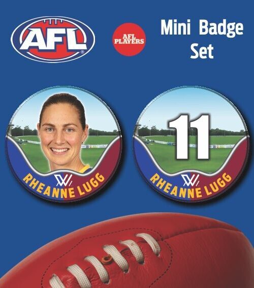 2021 AFLW Brisbane Mini Player Badge Set - LUGG, Rheanne