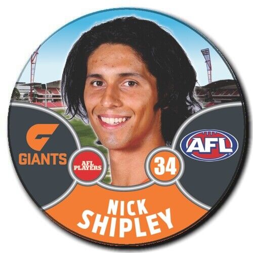 2021 AFL GWS Giants Player Badge - SHIPLEY, Nick