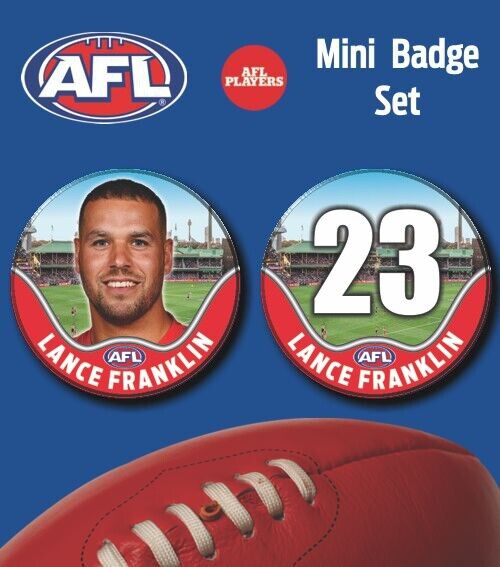 2021 AFL Sydney Swans Mini Player Badge Set - FRANKLIN, Lance