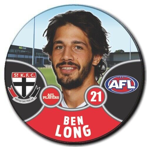 2021 AFL St Kilda Player Badge - LONG, Ben