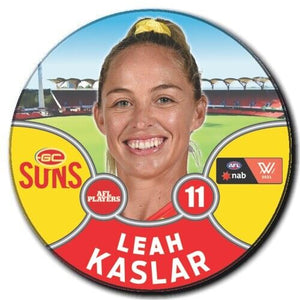 2021 AFLW Gold Coast Suns Player Badge - KASLAR, Leah