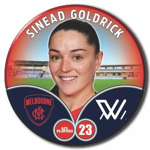 2023 AFLW S7 Melbourne Player Badge - GOLDRICK, Sinead