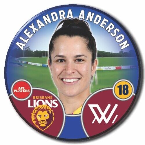 2022 AFLW Brisbane Player Badge - ANDERSON, Alexandra