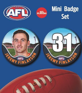 2021 AFL GWS Mini Player Badge Set - FINLAYSON, Jeremy