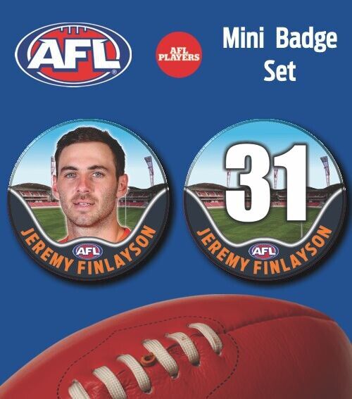 2021 AFL GWS Mini Player Badge Set - FINLAYSON, Jeremy