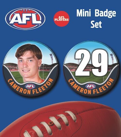 2021 AFL GWS Mini Player Badge Set - FLEETON, Cameron