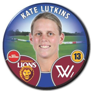 2022 AFLW Brisbane Player Badge - LUTKINS, Kate