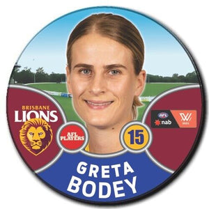 2021 AFLW Brisbane Player Badge - BODEY, Greta
