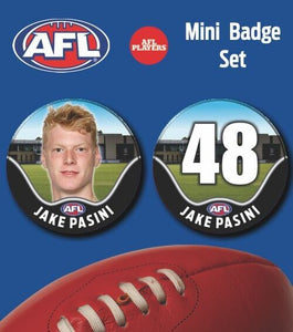 2021 AFL Port Adelaide Mini Player Badge Set - PASINI, Jake