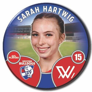 2022 AFLW Western Bulldogs Player Badge - HARTWIG, Sarah