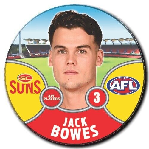 2021 AFL Gold Coast Player Badge - BOWES, Jack