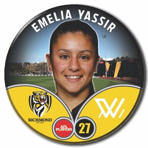 2023 AFLW S7 Richmond Player Badge - YASSIR, Emelia