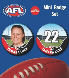 2021 AFLW St. Kilda Mini Player Badge Set - LUKE, Tamara